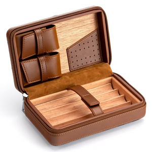 Cigar bag Portable humidor cigar cutter lighter set