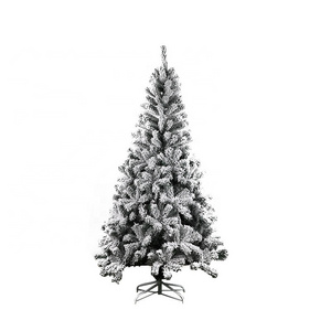 Premium Flocked Hinged Artificial Christmas Pine Tree With Snow Wholesale Artificial Encrypted Snowflake Flocking Christmas Tree