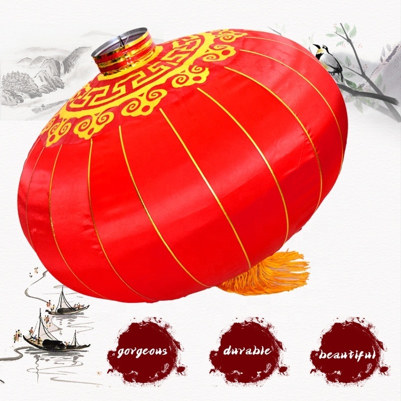 120cm High Quality Round Hanging Silk Lanterns For Festival Decoration Chinese Tradition Red Lantern