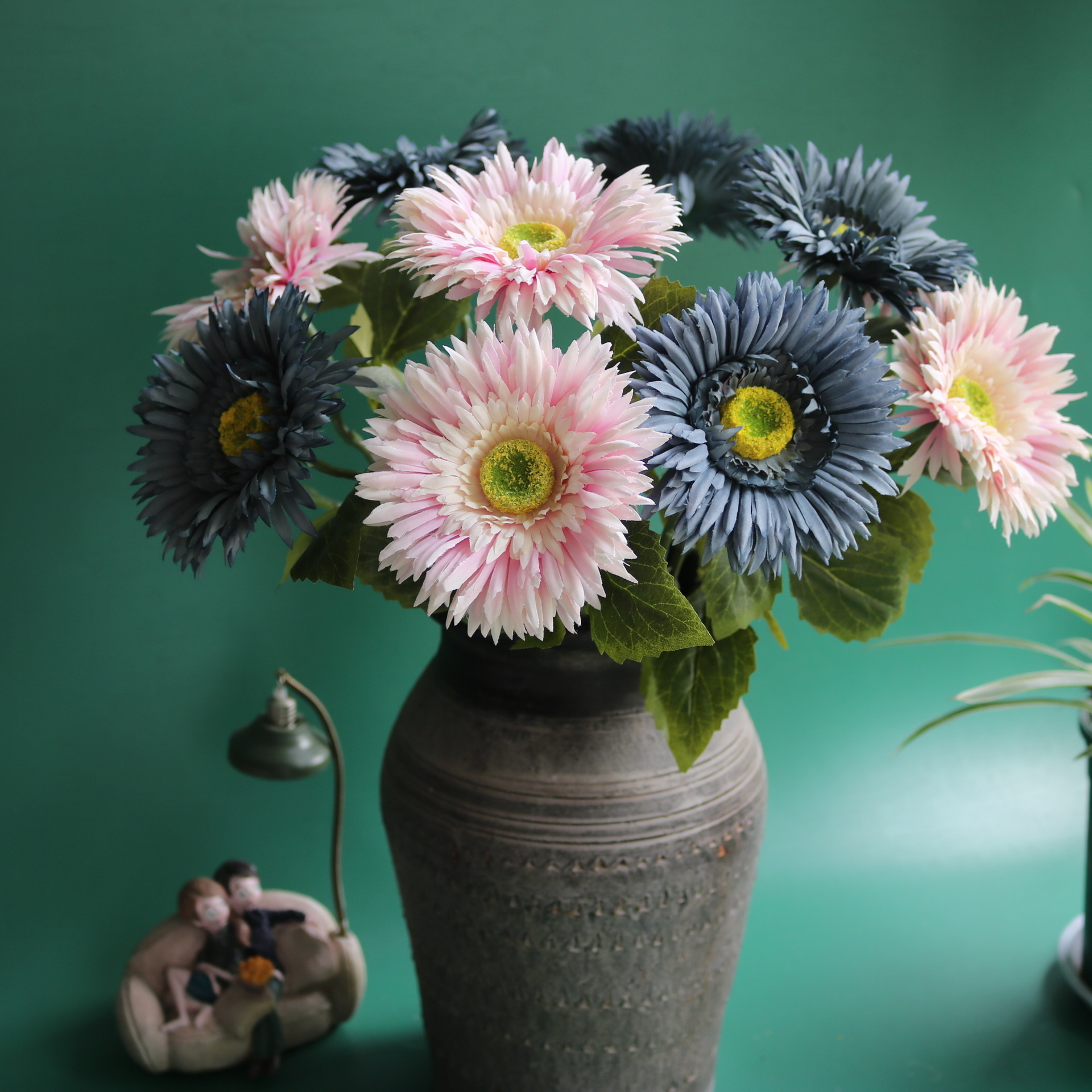 Hot sale artificial flower daisy white daisy home decoration flower single stem silk artificial daisies for wedding