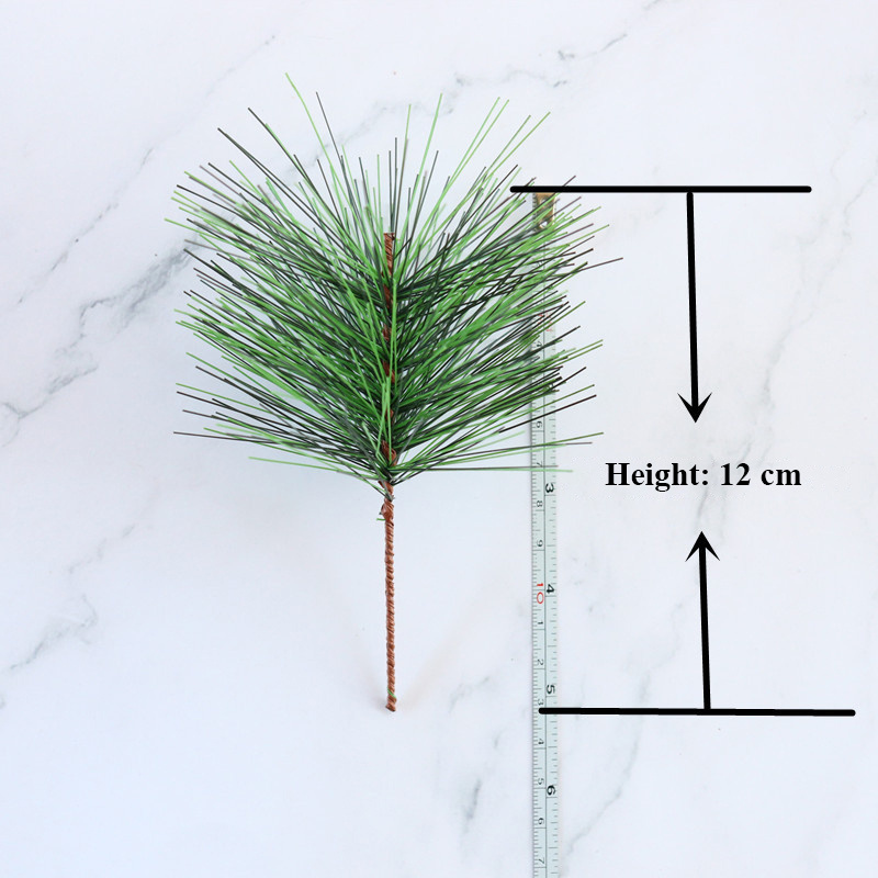 Simulated leaves artificial real touch green artificial pine needles tree branches wall hanging vine for home decoration