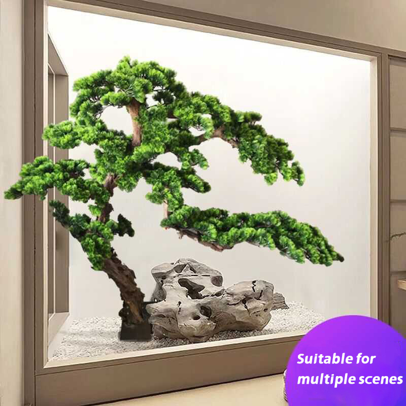 Wholesale Price Artificial Bonsai Pine Tree Plant Indoor Decorative Green Pine Tree