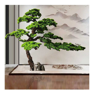 Wholesale Price Artificial Bonsai Pine Tree Plant Indoor Decorative Green Pine Tree