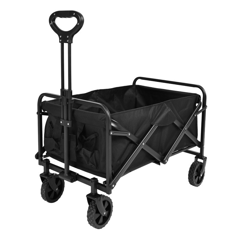 Tongshunfa Large Capacity Outdoor Sports Foldable Beach Wagon Utility Cart Heavy Duty Folding Camping Trolley