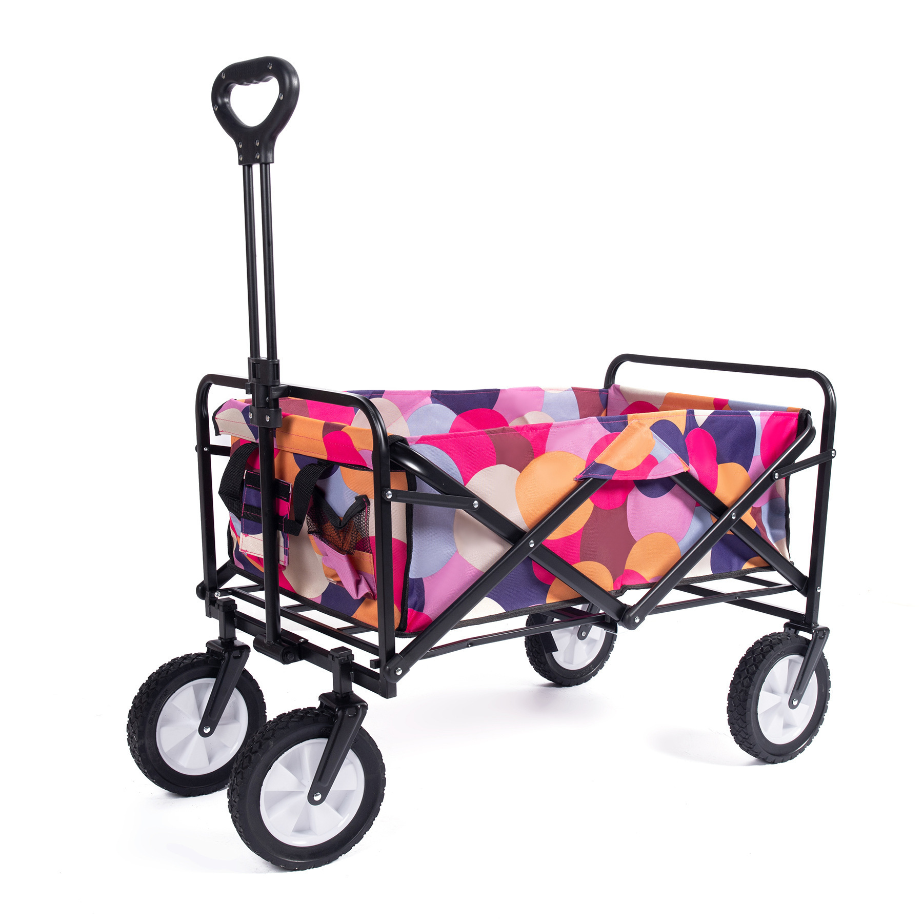 Tongshunfa Heavy Duty Collapsible Folding All Terrain Utility Wagon Beach Cart With Egg Roll Table And Tailgate