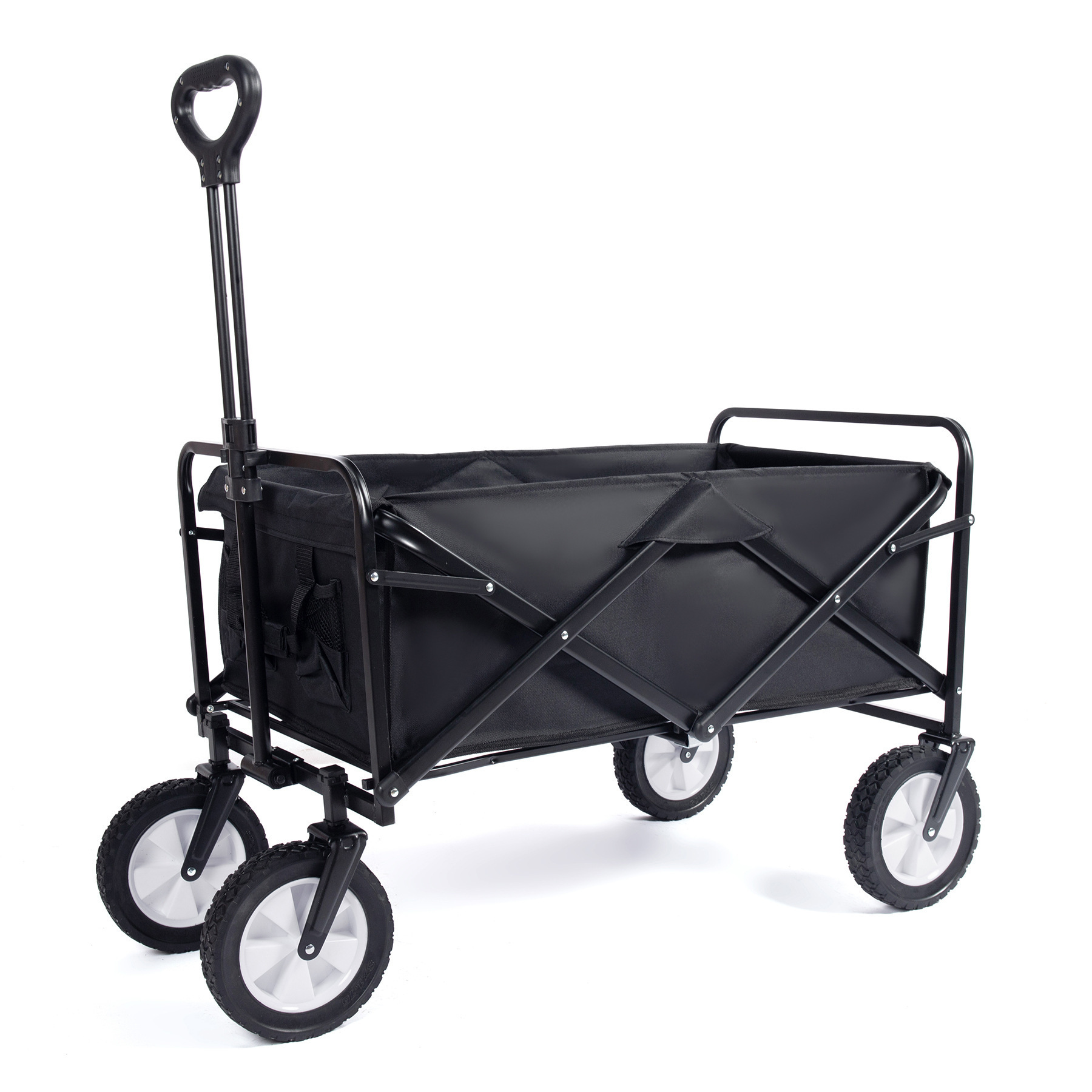 Tongshunfa Heavy Duty Collapsible Folding All Terrain Utility Wagon Beach Cart With Egg Roll Table And Tailgate