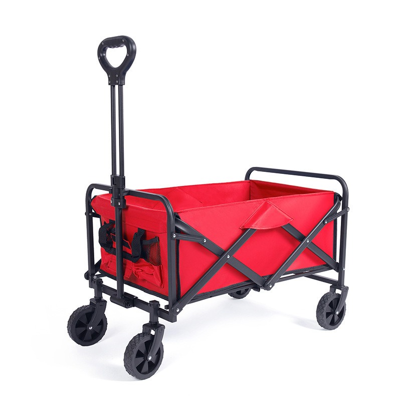 Tongshunfa Heavy Duty Collapsible Folding All Terrain Utility Wagon Beach Cart With Egg Roll Table And Tailgate