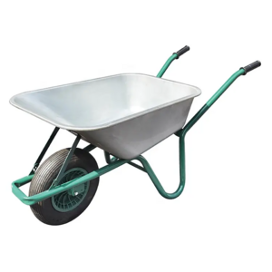 Hot sale Europe  Endurance Galvanised Heavy Duty Wheelbarrow  Galvanized tray building wheelbarrow motorized wheelbarrow