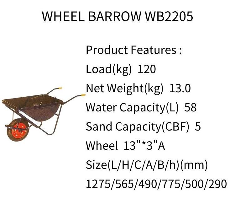 Garden Heavy Duty Wheel Barrow Motorized Pow er Wheelbarrow Factory Wholesale Utility Dump Cart