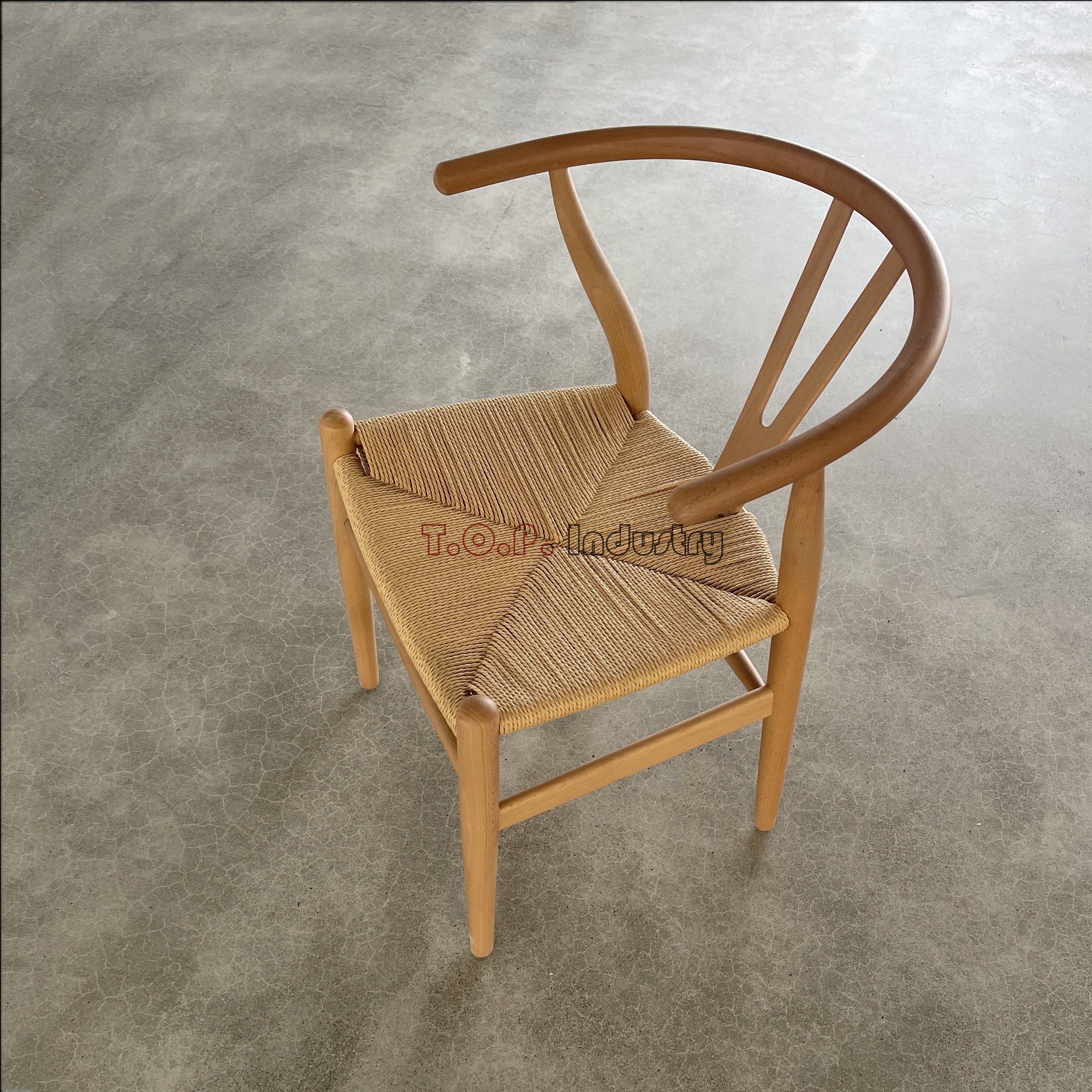 Rope Knitting Seat Wishbone Chair