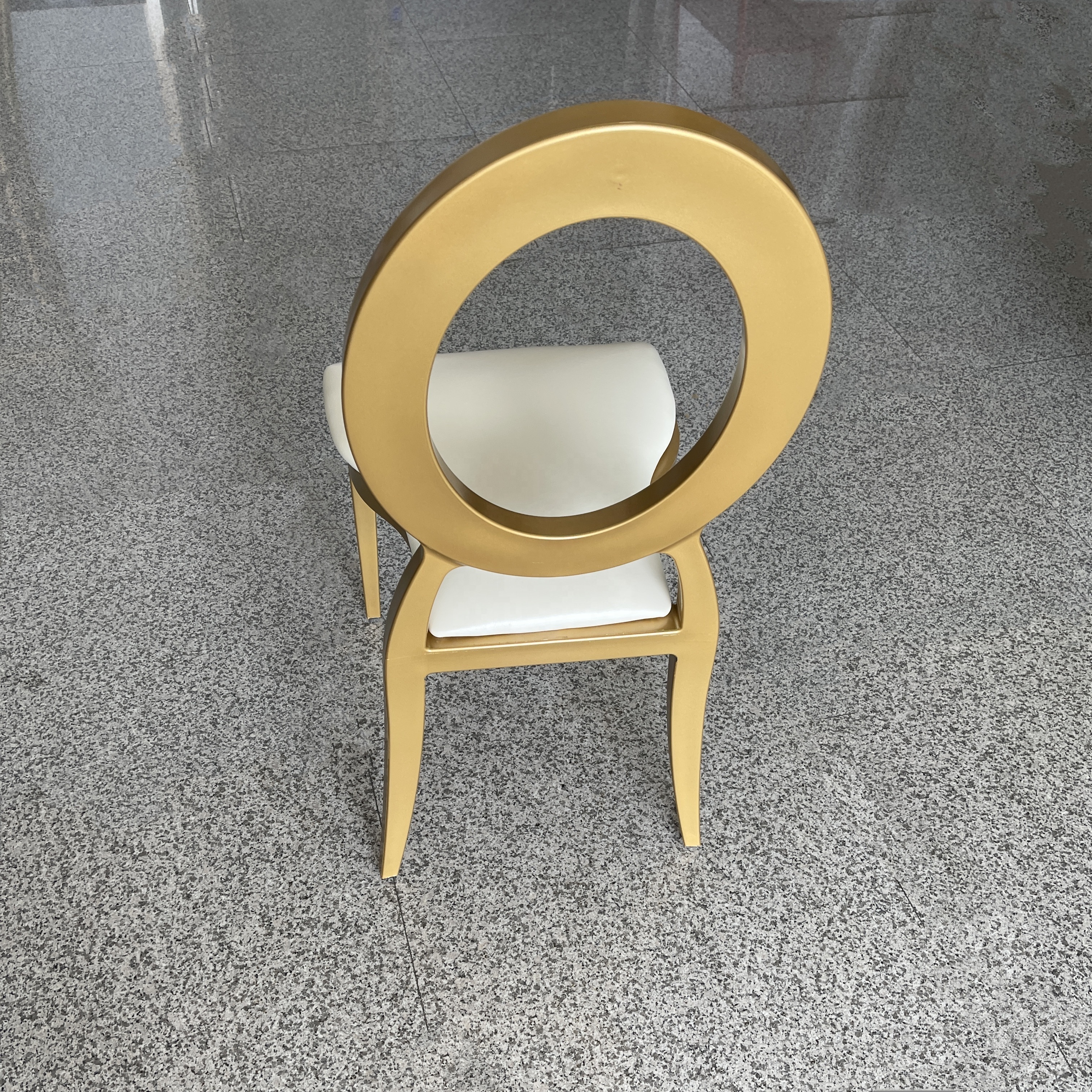 Luxury Gold Circle O Back Chair