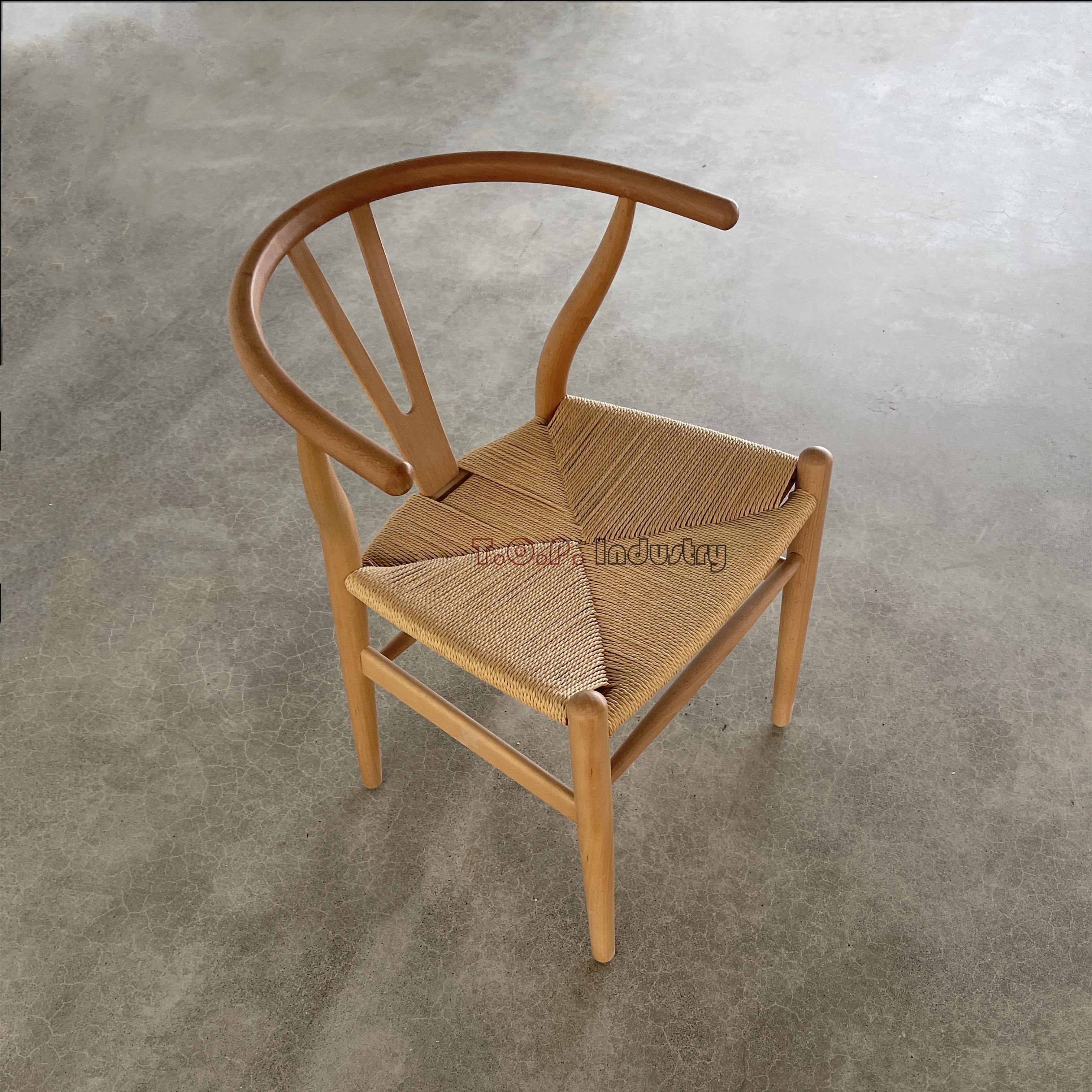 Rope Knitting Seat Wishbone Chair