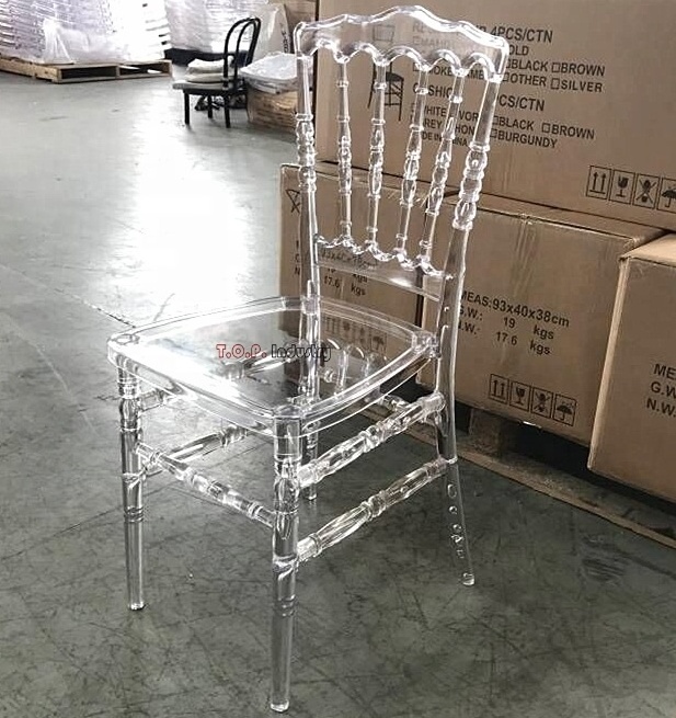 Polycarbonate Stackable Weeding Clear Tiffany Chair