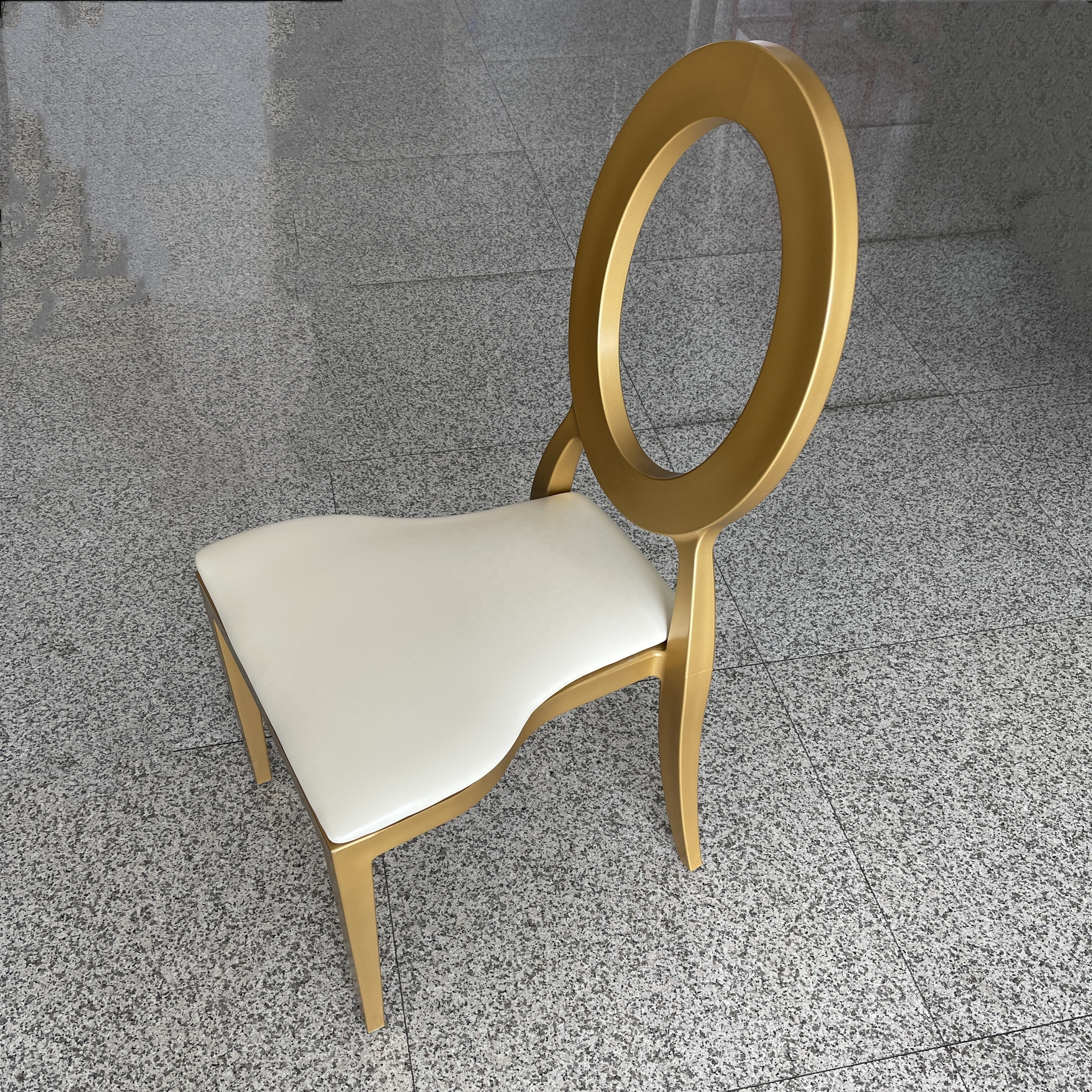 Luxury Gold Circle O Back Chair