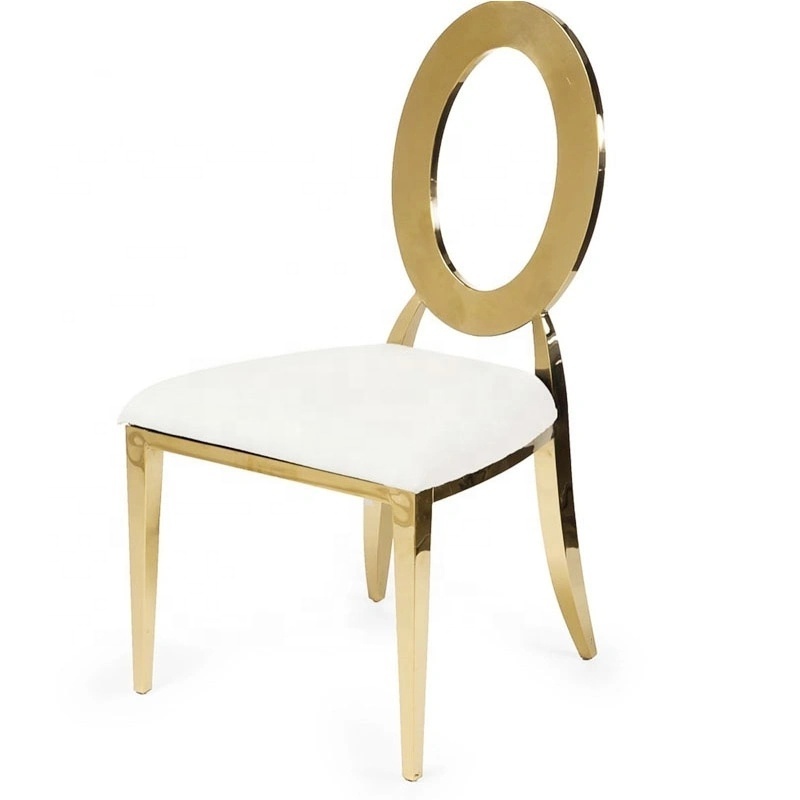 Luxury Gold Circle O Back Chair