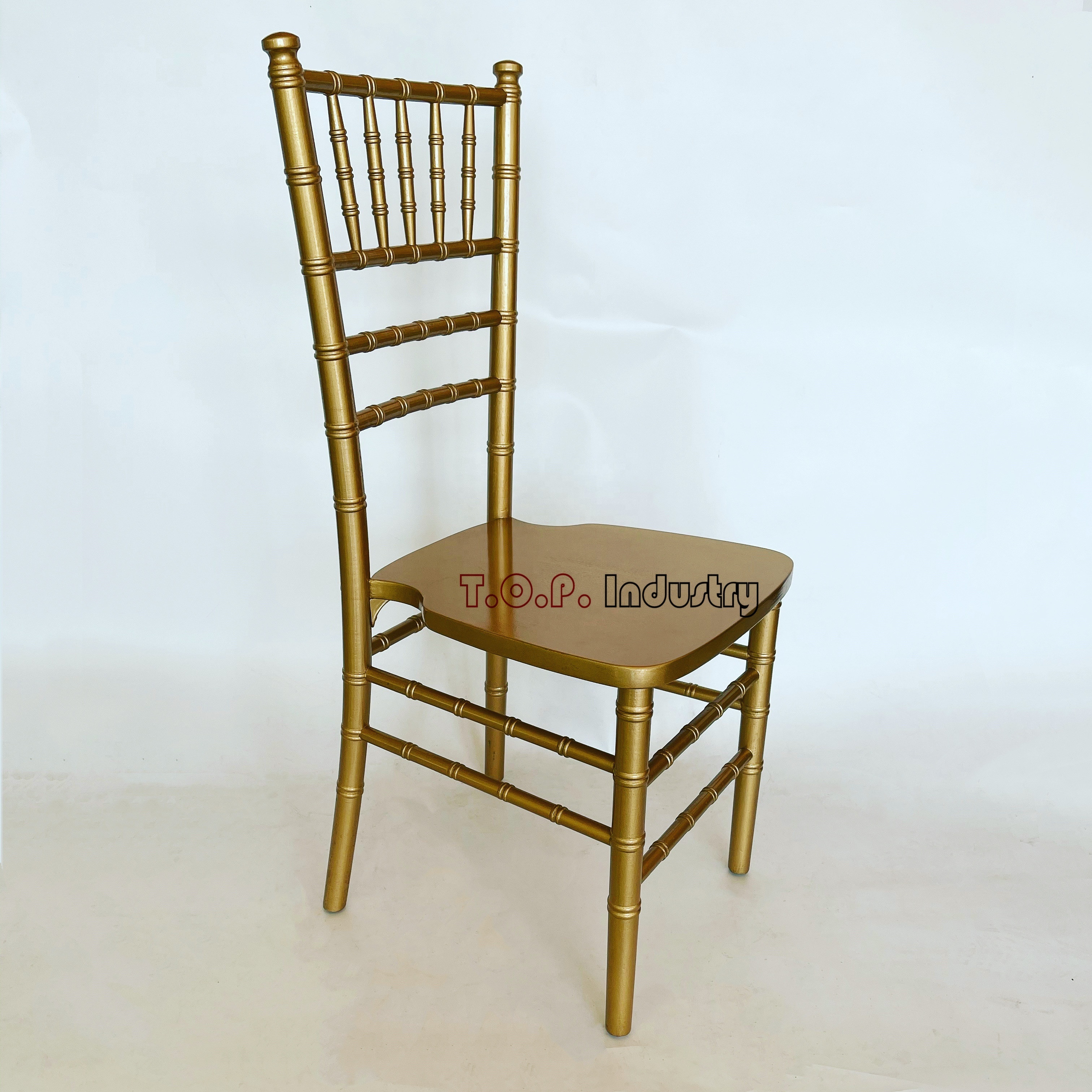 Rental Stacking Wooden Gold Chiavari Chair