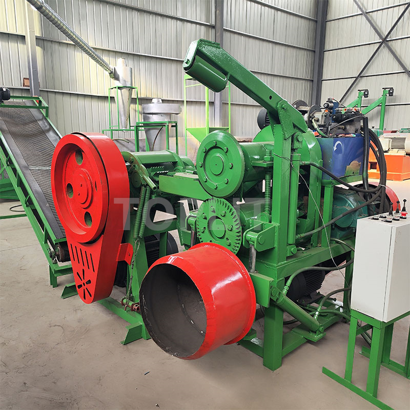 New type tire cutter / automatic waste tire recycling machine scrap rubber tire strip cutting machine