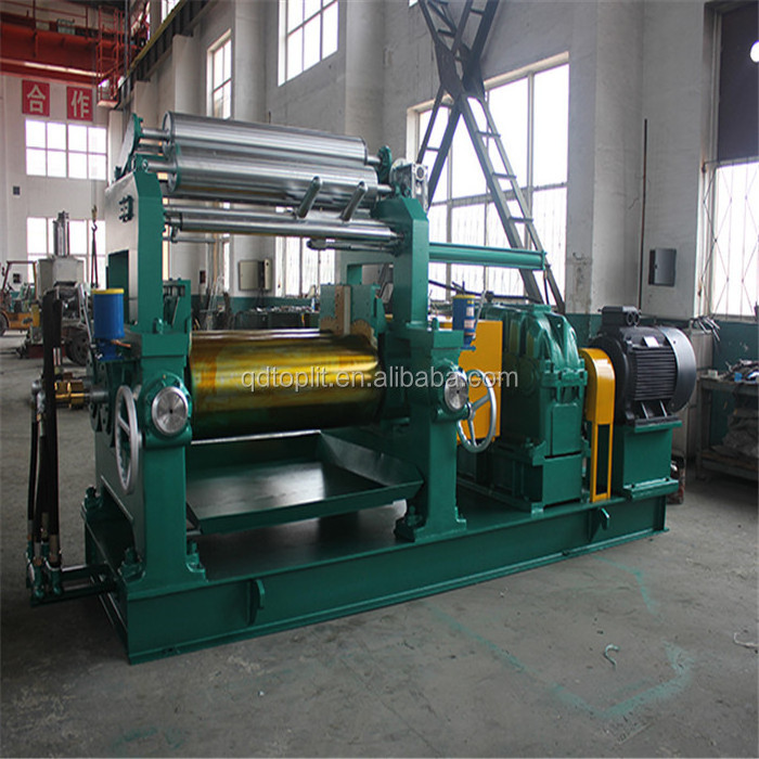 XK-450*1200 Rubber Mixing Mill Two Roll Open Mill With Stock Blender