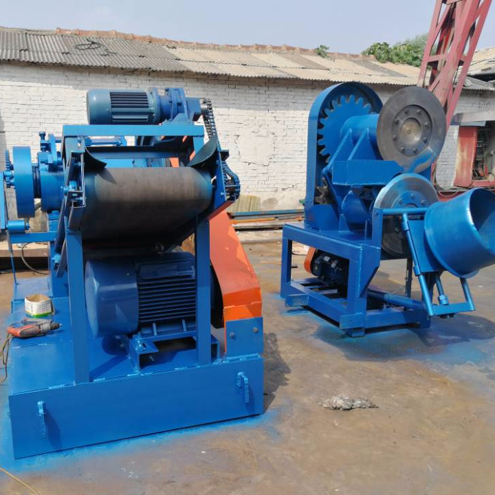 Automatic Tire Recycling Machine / Cutting Machine Long Shaft Tire Strip Cutter & Tire Lump Cutter Machine