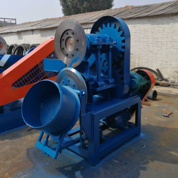 Automatic Tire Recycling Machine / Cutting Machine Long Shaft Tire Strip Cutter & Tire Lump Cutter Machine