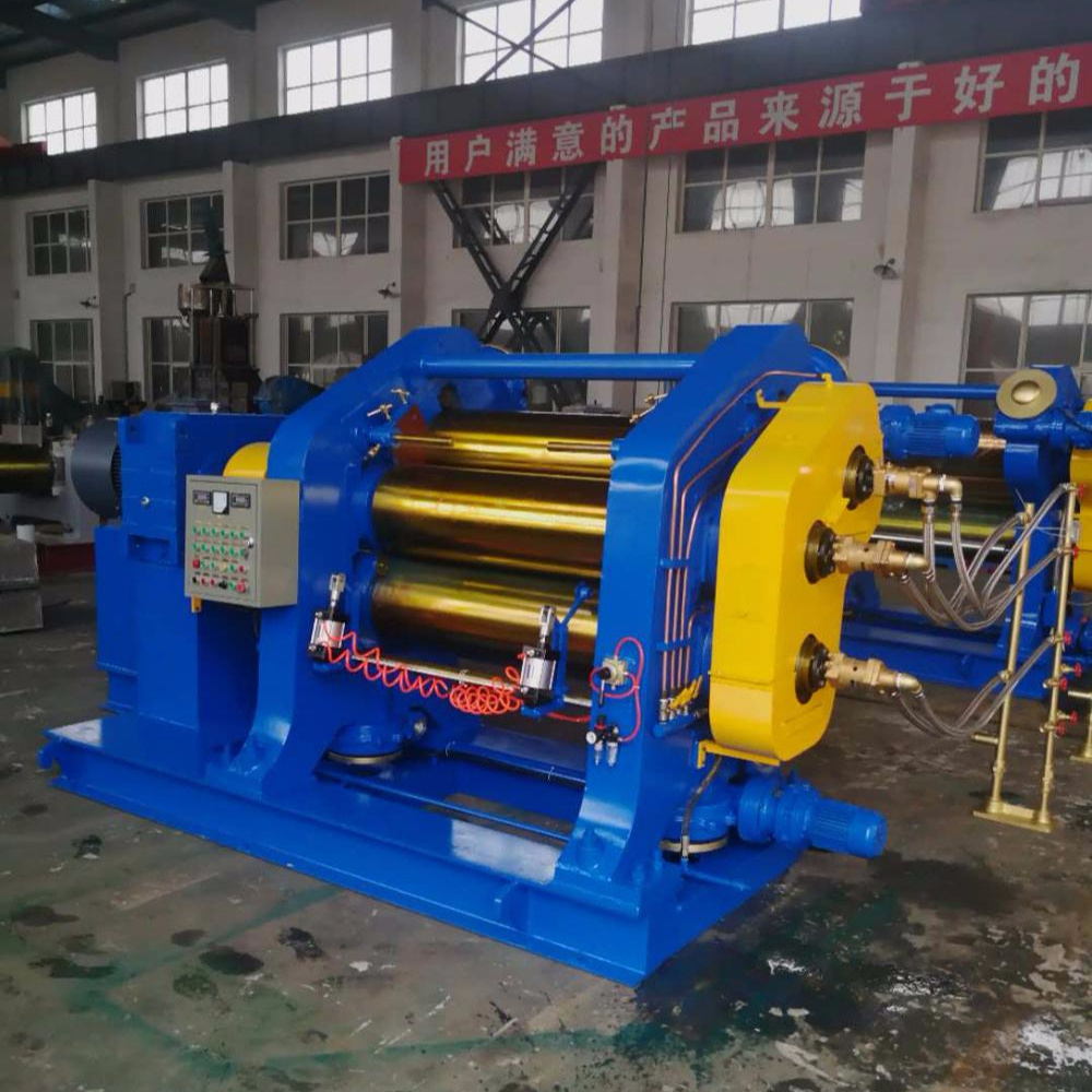 High Precision Of Half Products 3 Roll Rubber Calender Machine / Rubber Sheet Calendering Machine