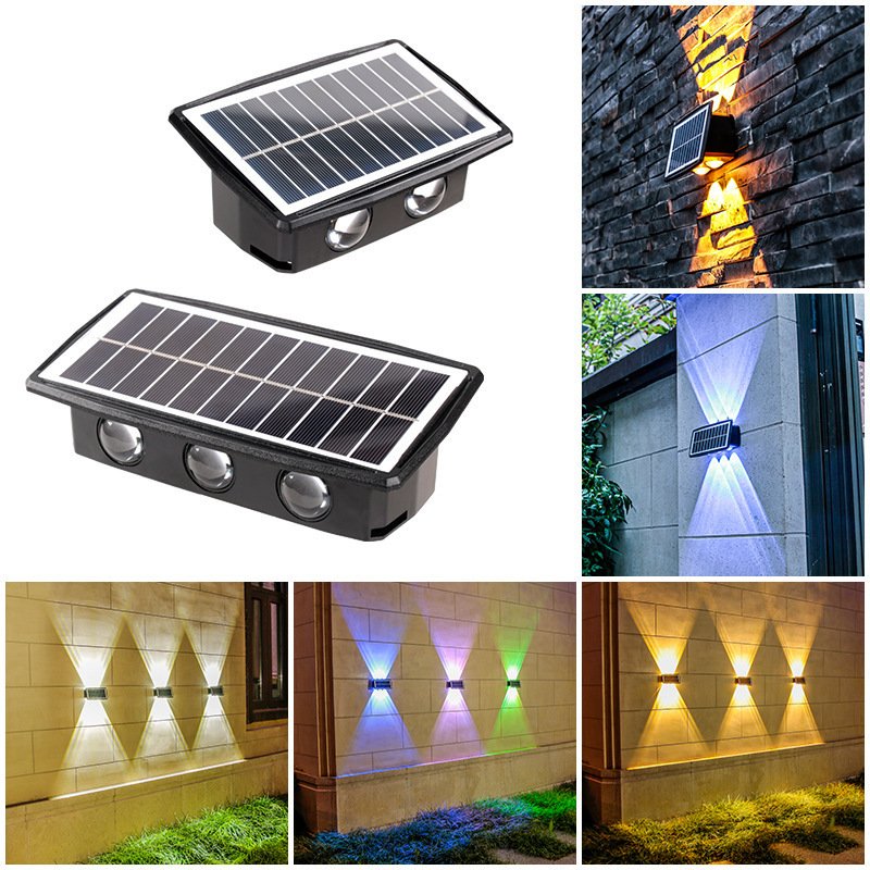 Wholesale Solar LED wall mounted sensor lamp induction night light outdoor waterproof lantern for garden patio park decoration