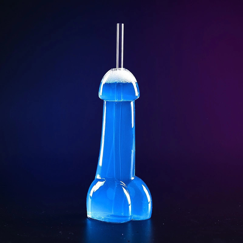 Erotic Bachelor Party Slammer willy penis shaped Glass Bottle Mardi Gras Party KTV Bar Club Supply Adult Male Cocktail Cups