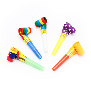 Candy color blowing dragon Whistle children's birthday party plastic toys wholesale colorful blowing dragon small trumpet props