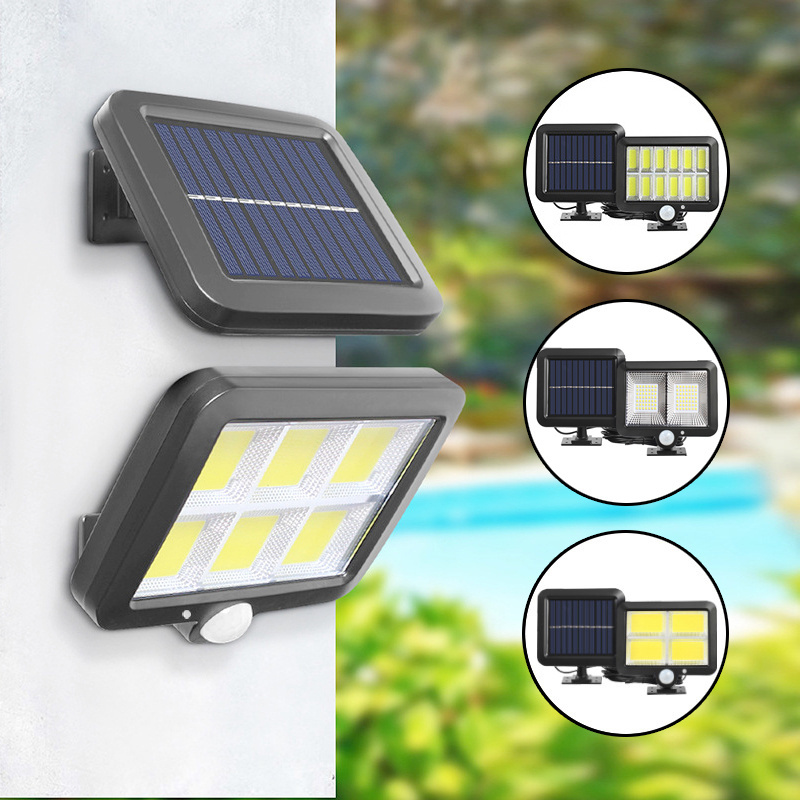 Hot SaleOutdoor Waterproof Garden Wall Light Solar Power Motion Sensor Floodlight Security Emergency Sensor Split LED wall Light