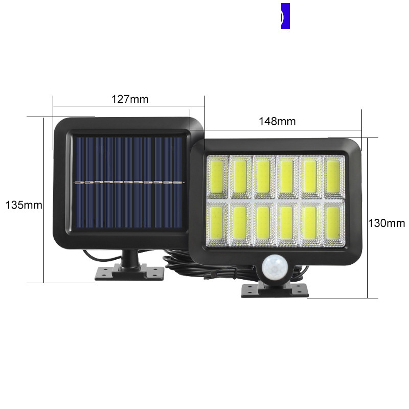 Hot SaleOutdoor Waterproof Garden Wall Light Solar Power Motion Sensor Floodlight Security Emergency Sensor Split LED wall Light