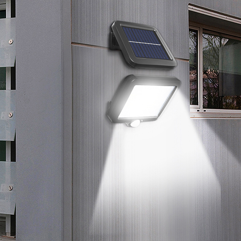 Hot SaleOutdoor Waterproof Garden Wall Light Solar Power Motion Sensor Floodlight Security Emergency Sensor Split LED wall Light