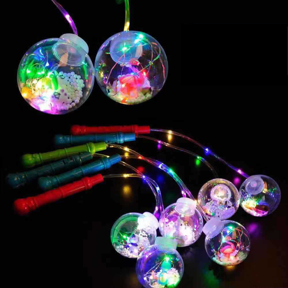 Hot Sale Balloon Lanterns Warm White,Led Light Up Lantern Cartoon Glowing Bobo Ball Transparent Flash Portable Lantern