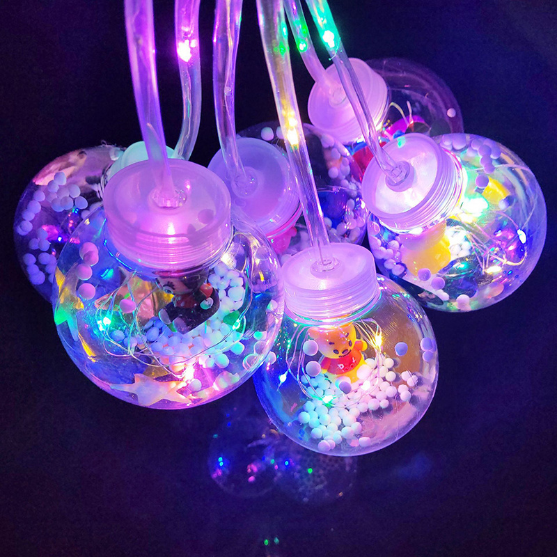 Hot Sale Balloon Lanterns Warm White,Led Light Up Lantern Cartoon Glowing Bobo Ball Transparent Flash Portable Lantern