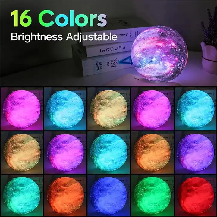 Modern Led Moon Wall Lamps Creative Corridor Mural Wall Fitting Lighting Living Room Bedroom Background Decorative Night