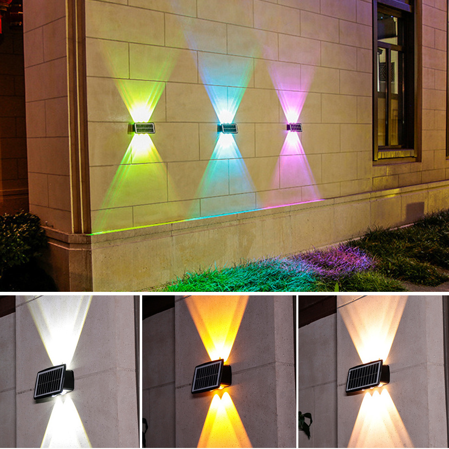 Wholesale Solar LED wall mounted sensor lamp induction night light outdoor waterproof lantern for garden patio park decoration