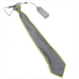 Factory wholesale EL Glow Tie Christmas party celebration Glow props EL Wire Glow tie LED cold light tie