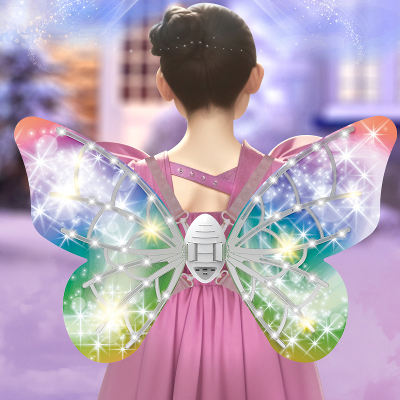 Hot Sale Electric Butterfly Wings Fairy Wings Butterfly Girls Women's LED Light Dress Up Wings Toys Party Decorations