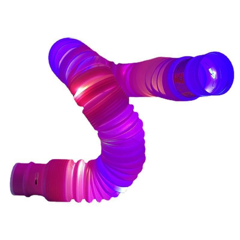 New Arrival Bendable Led Light Up Pop Tube Fidget Sensory Toys Sets Magic Pop Tubes With Light