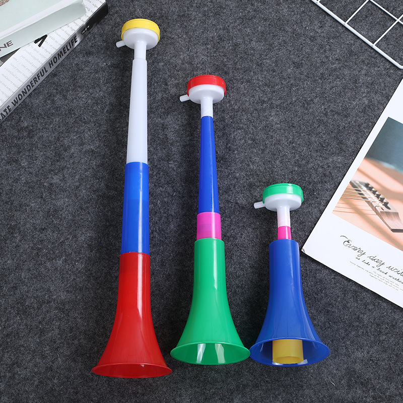 Wholesale Custom Advertising Plastic Trombone Bulk Trumpet Toy Vuvuzela For Football Events Soccer Fan Horn Vuvuzela