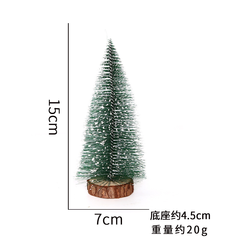 Mini Christmas tree decoration for Crafts Miniature Christmas Tree with Snow Frosted Sisal Tree