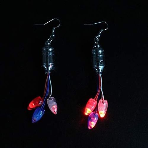 2023 Hot Selling New Year Party Earrings Halloween Christmas Party Available Glowing Led Earrings Charm