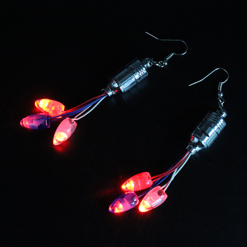 2023 Hot Selling New Year Party Earrings Halloween Christmas Party Available Glowing Led Earrings Charm