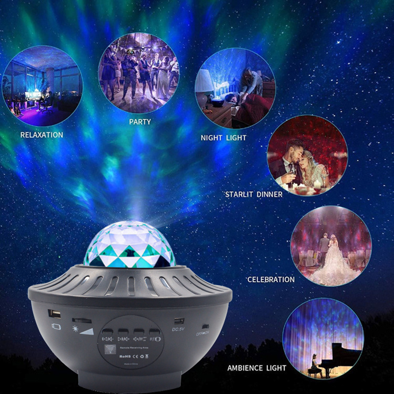 Wholesale Bluetooth speaker space capsule  projection lamp creative dinosaur egg northern lights astronaut spaceman star lamp