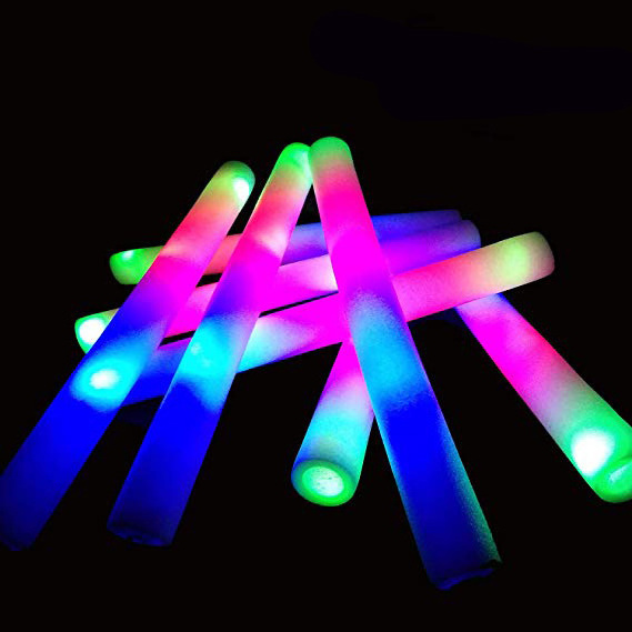 customized logo led foam stick multicolor led foam baton glow stick