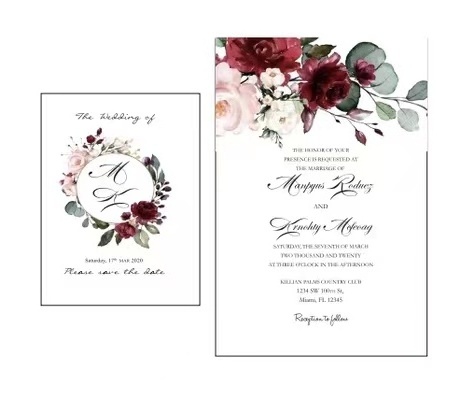 Customized design of high-quality graphics text inner page printing birthday invitation menu card large and small inner page