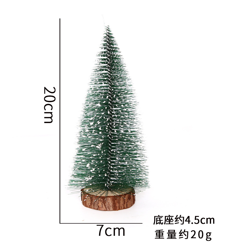 Mini Christmas tree decoration for Crafts Miniature Christmas Tree with Snow Frosted Sisal Tree