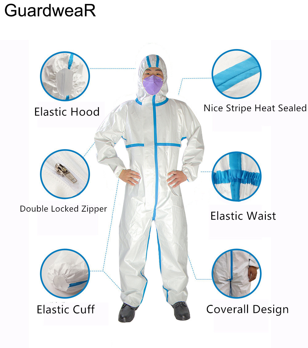 High Quality CE Type4B 5B 6B EN14126 disposable coverall protection overall disposable protective clothing