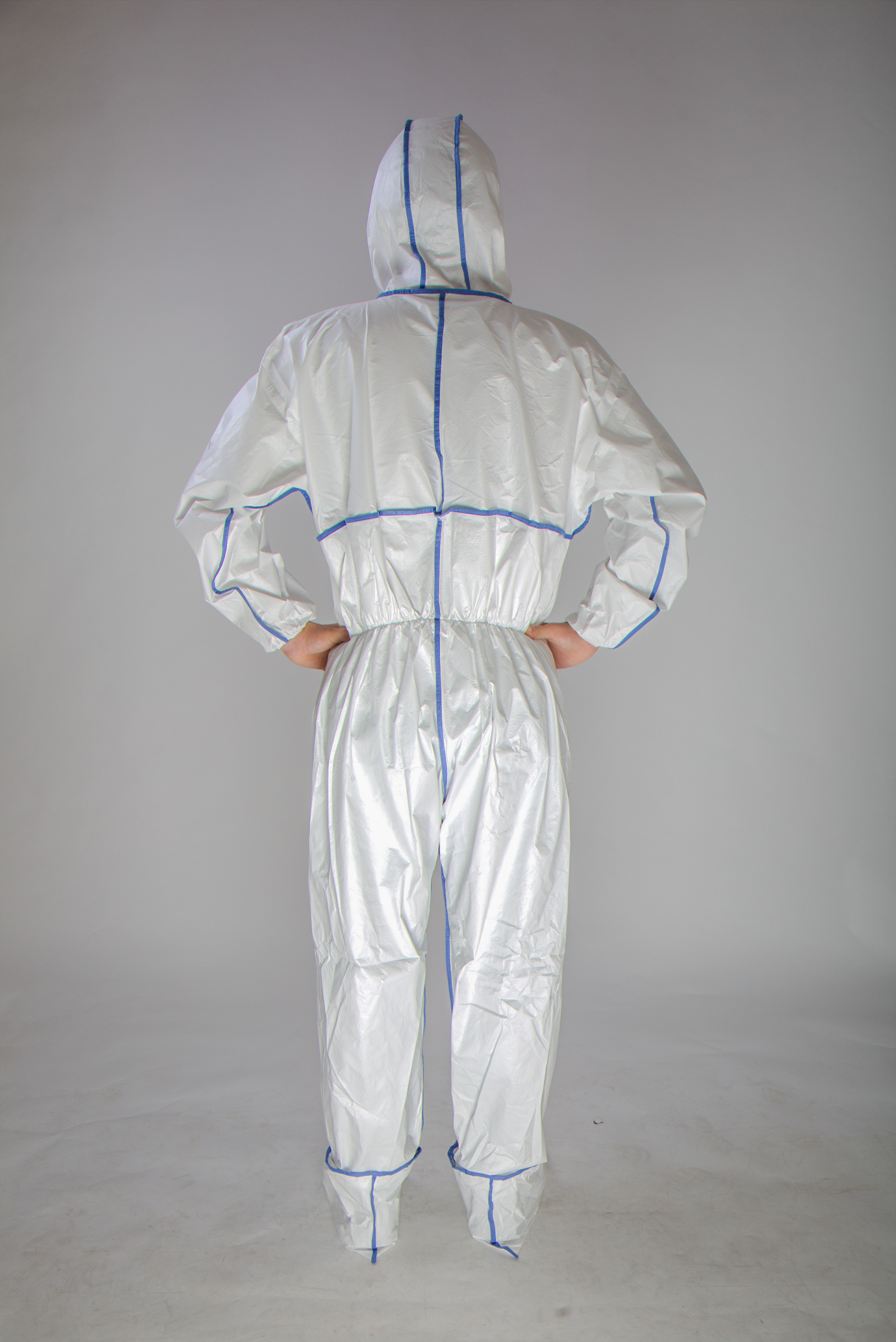 disposable non woven protective clothing coveralls with shoe cover ppe protection men's suits