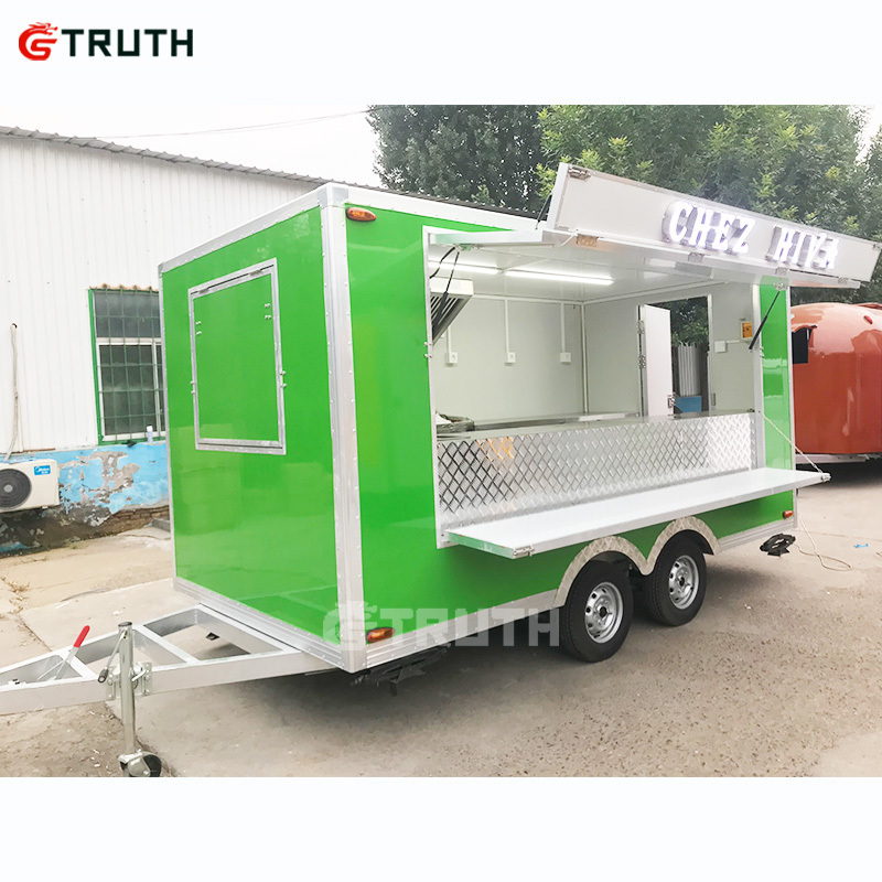 Truth china pizza mobile usa food trailers burger fast food van ice cream food truck with full kitchen equipped