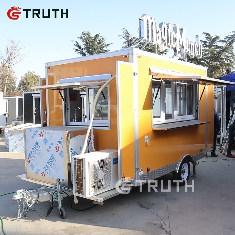 Legal Registration Ice Cream Cart And Vending Granita Ice Slush Machine Cart Trailer Truck Cart Trailers For Fast Food